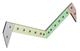 Upper knife, 4-piece, 1644x100x30 Eco Line, 16 countersunk holes, cutting edge 1x90°/71.5° and 90° for Paal 