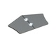 Wear plate, 2-piece, 115x89x5 mm, 2 partial countersunk holes Ø11/Ø20 at 90° 