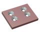 Wear plate middle 160x120x15 Hardox 4 counter-sunk holes 