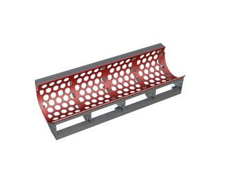 2-piece screen basket 2030 mm wide, screen plate thickness t=15, perforation Ø70 ligament 21.5 for Vecoplan Vecoplan VAZ 220/200