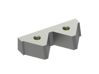2T 2 denti coltello 159.5x65.9x35 Eco Line, 2x filettatura M16, versione Y per Eldan Recycling 