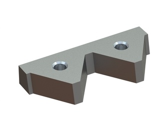 2T 2 denti coltello 159.5x65.9x35 Premium Line, 2x filettatura M16, versione Y per Eldan Recycling 