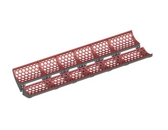 2x6-piece screen basket, width 2926 mm, perforated plate thickness t=10 for Vecoplan LLC (Retech) Vecoplan VVZ 300