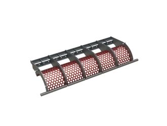 5-piece screen basket 2520 mm wide, screen plate thickness t=12, perforation Ø30 ligament 10 for Vecoplan 
