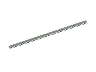 Abstreifkamm 2480x123x28 Eco Line 6-tlg, Ausführung 60, X-Variante für Vecoplan Vecoplan VAZ 2500
