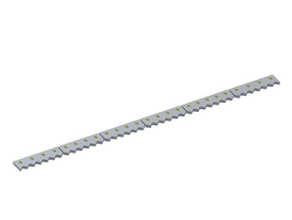 Abstreifkamm 2480x123x28 StandardCut, 6-tlg., Ausführung 60, X-Variante für Vecoplan 