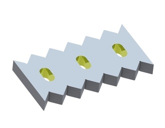 Abstreifkamm 345x176x37, StandardCut, Ausführung 43, W9-Variante für Lindner Recyclingtech Lindner Universo