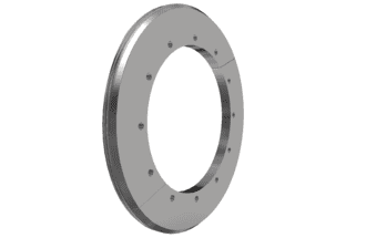 Bague d’usure gauche 2 pièces paroi latérale rotor, trempée, avec labyrinthe, version 60 pour Vecoplan Vecoplan VEZ
