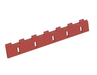 Barra de sujeción derecha 779x119x15, 5 taladros con avellanado ranurado, roscas 18x48, Hardox para Lindner Recyclingtech 