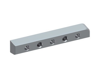 Barre de serrage 3T RL 239x39x32, 3 perçages fraisés, 2xM16, arrondi à gauche pour Eldan Recycling 