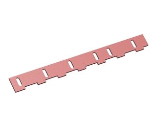 Barre de serrage 779x80x10, Hardox, 6 lumières, filetages 18x48 pour Lindner Recyclingtech 