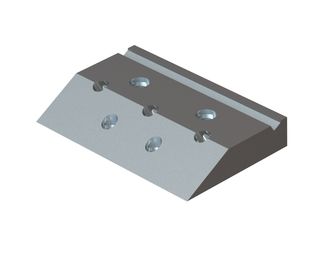 Barre de serrage contre-couteau 345x219x52 pour Lindner Recyclingtech 