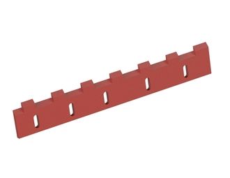 Barre de serrage gauche 779x119x15, 5 lumières, filetages 18x48 avec chanfrein, Hardox pour Lindner Recyclingtech 