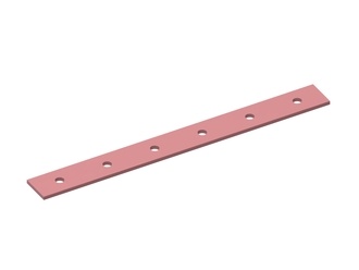 Barrette de raccordement 633x65x8 Hardox 6 perçage pour Hosokawa Alpine AG 