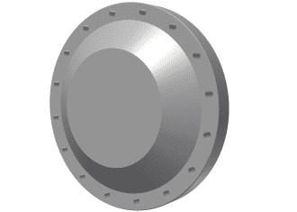 Bearing cover for rotor, opposite drive side (locating bearing), version without rotor cooling for Vecoplan LLC (Retech) Vecoplan VAZ 160/200