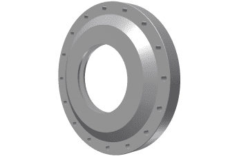 Bearing cover opposite drive side, version with rotor cooling for Vecoplan LLC (Retech) Vecoplan VAZ 160/200