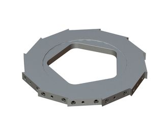 Blade holder for rotor shear Ø760x49 36xM16 thread, 24 passport reductions for Eldan Recycling 