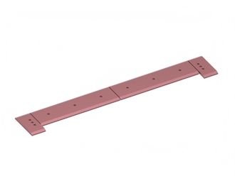 Bolt-on cutting edge 4-piece, 3433x400/550x40, 12 square holes, Hardox 