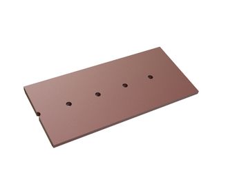 Bolt-on knife outer 789x360x30, 4 countersunk holes for plow bolt 1"x3 1/2", chamfered, Hardox 
