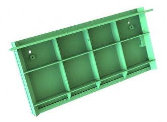 Bulkhead 1804x815x225 for pusher unit for Artech Recyclingtechnik GmbH 