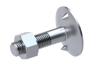 Bullone per elevatore a tazze M10x60 DIN 15237, con dado 