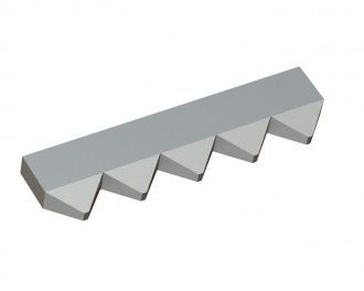 Center counter knife 318x78x25 Premium Line, version 60, W version for Vecoplan 