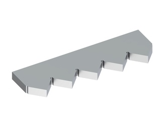 Center counter knife 409x125x25 Premium Line, version 80, B1 version for Vecoplan Vecoplan VAZ 2500