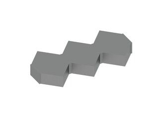 Center counter knife 418x200x50, Premium Line, version 110, W9 version for Untha 