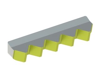 Centre chopper knife 399x101x69 StandardCut, 9 version for Eldan Recycling 