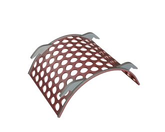 Centre screen basket 414 mm wide, screen plate thickness t=6, perforation Ø40 ligament 13, Hardox for Vecoplan Vecoplan V-ECO 1700