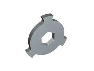 Cesoia rotore Ø204x19, 3 denti, Premium Line, esagono interno larghezza tra le facce 60, versione B1 per Moco 