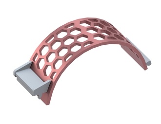 Cesta de criba ancho 340, espesor t=25, perforación hexagonal ancho entre caras 80, ligamento 18 para Lindner Recyclingtech Lindner Polaris