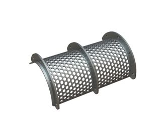 Cesta de criba de 590 de ancho, espesor de la placa de criba t=8 perforación Ø20, alma 6 para Zeno Zerkleinerungsmaschinen 