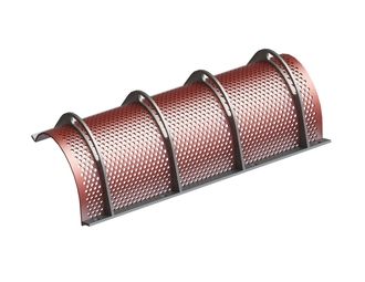 Cesta de cribado 1070 mm de ancho, espesor de chapa perforada t=8, perforación redonda Ø13 nervio 6 para Vecoplan 