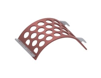Cesta de cribado 416 mm de ancho, espesor de chapa perforada t=15, perforación Ø80 nervio 25, Hardox para Vecoplan 