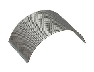 Cesta de cribado 708 mm de ancho, espesor de chapa perforada t=8, perforación redonda Ø12 nervio 4 