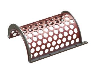 Cesta de cribado 782 mm de ancho, espesor de chapa perforada t=10, perforación Ø64 nervio 15, Hardox para Vecoplan 