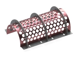 Cesta de cribado 796 mm de ancho, espesor de chapa perforada t=6, perforación Ø50 nervio 8, Hardox para Vecoplan 