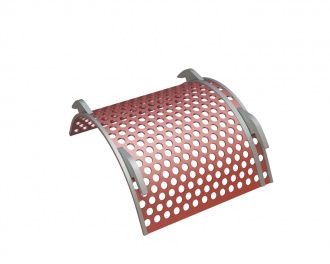 Cesta de cribado exterior 414 mm de ancho, espesor de chapa perforada t=6, perforación Ø20 nervio 9 para Vecoplan Vecoplan V-ECO 1300