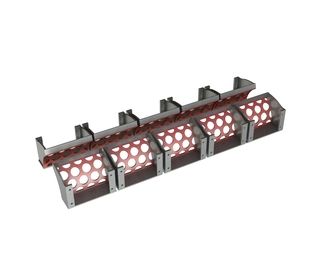 Cesta de cribado inferior 2x2460 mm de ancho, espesor de chapa perforada t=15, de 10 piezas para Vecoplan Vecoplan VNZ 250 XL