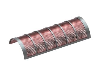 Cestello vaglio 1595 larghezza, spessore t=10 foratura Ø12, legamento 6, Hardox per Heinrich Dreher Maschinenbau 