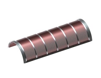 Cestello vaglio 1595 larghezza, spessore t=10 foratura Ø12, legamento 6, Hardox per Heinrich Dreher Maschinenbau 