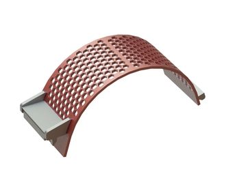 Cestello vaglio larghezza 340, spessore t=15, perforazione esagonale tra piani 30, ligamento 7 per Lindner Recyclingtech 