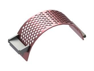 Cestello vaglio larghezza 340, spessore t=15, perforazione esagonale tra piani 35, ligamento 7 per Lindner Recyclingtech 