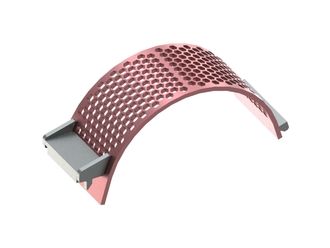 Cestello vaglio larghezza 340, spessore t=20, foratura a nido d’ape, tra piani 30, legamento 7 per Lindner Recyclingtech 