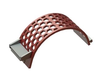 Cestello vaglio larghezza 340, spessore t=25, foratura esagonale, tra piani 60, legamento 17, Hardox per Lindner Recyclingtech 