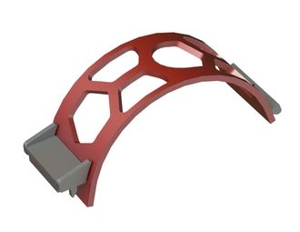 Cestello vaglio larghezza 340, spessore t=25, perforazione esagonale tra piani 200, ligamento 40 per Lindner Recyclingtech 