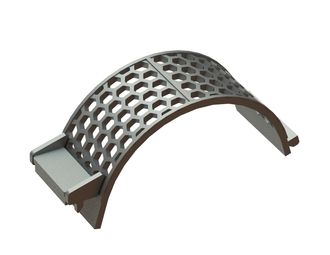 Cestello vaglio larghezza 340, spessore t=25, perforazione tra piani 50, ligamento 15 per Lindner Recyclingtech 