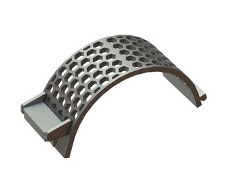 Cestello vaglio larghezza 340, spessore t=30, perforazione tra piani 50, ligamento 15 per Lindner Recyclingtech 