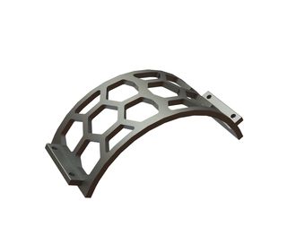 Cestello vaglio larghezza 360, spessore t=25, perforazione esagonale tra piani 130, ligamento 25,5 per Lindner Recyclingtech Lindner Jupiter